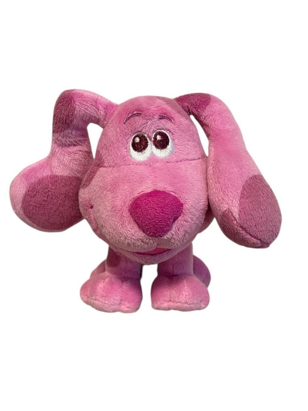 Nickelodeon Blues Clues and You! Magenta Plush Dog stuffed Animal Pink 6”